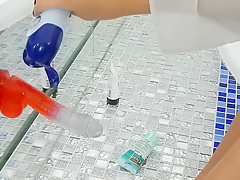 Hot Dildo Footjob