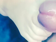 Hot Footjob And Huge Cumshot On Feet