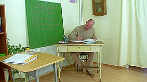 Hot Girl Gags On Teachers Hard Cock Then Gets A Hard Fuck In Hot Threesome