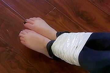 Hot Girl Tape Bondage