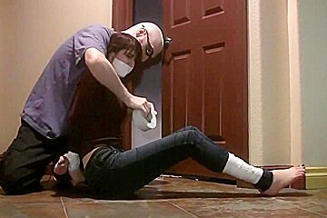 Hot Girl Tape Bondage