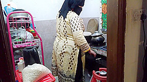 Hot Step mother - Indian 55 Year Old Hot Fucked By Step son In Law In Kitchen - Cum In The Big Ass