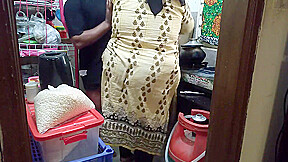 Hot Step mother - Indian 55 Year Old Hot Fucked By Step son In Law In Kitchen - Cum In The Big Ass