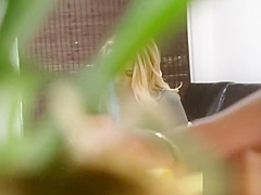 Hot blonde spied in massage salon