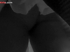 Hot candid upskirt porn with a blonde in a public place