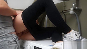 Hot fuck with big ass teen 18+ on a washing machine - Sexcouple69