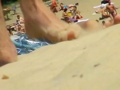 Hot naked women filmed by a nude beach