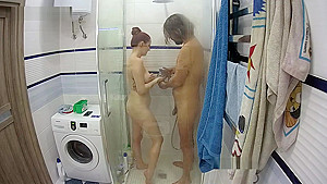 Hottest Amateur 19yo teen 18+ Couple Fun In The Shower On Webcam