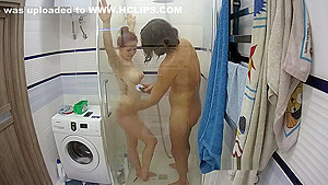 Hottest Amateur 19yo teen 18+ Couple Fun In The Shower On Webcam