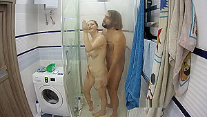 Hottest Amateur 19yo teen 18+ Couple Fun In The Shower On Webcam