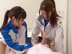 Hottest Japanese slut Yuu Shinoda, Chika Arimura, Nao Aijima in Horny Stockings, Handjobs JAV movie