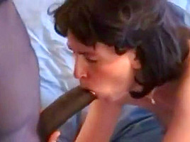 Huge black cock fucks a tight pussy white milf