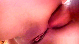 Huge titted brunette babe got her delicate ass penetrated by a massive junk