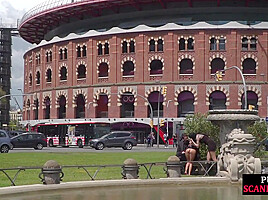 Humiliated european public nudity and kinky spanking