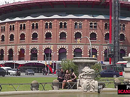 Humiliated european public nudity and kinky spanking