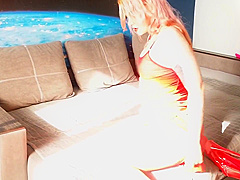 I Caress Myself In Sexy Red Lingerie - Uncensored