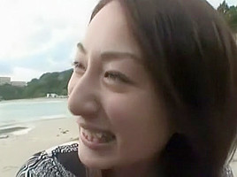 Incredible Japanese chick in Horny POV, Beach JAV clip