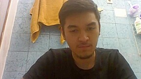 Indonesian stroke himself Skype Homemade