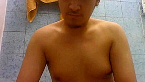 Indonesian stroke himself Skype Homemade