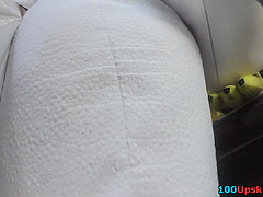 Inexperienced peach caught for the upskirt xxx
