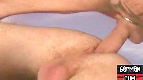 Inked German DILF tastes cum after oral and bareback sex