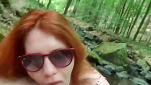 Interrupted Sex in Public Park - Caught by Strangers at Blowjob in Forest