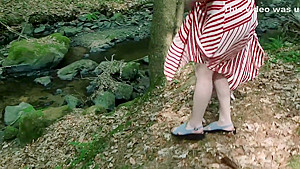 Interrupted Sex in Public Park - Caught by Strangers at Blowjob in Forest