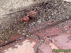 Japanese 18-year-olds Peeing Outdoors