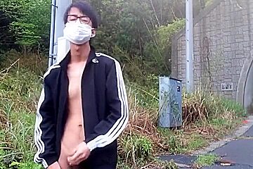 Japanese Cumshot Outdoor1
