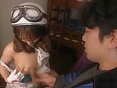 Japanese stunner showing nipples in this video