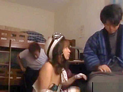 Japanese stunner showing nipples in this video