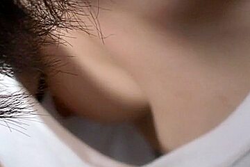 Japanese teen 18+ amateur downblouse nip slip