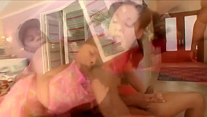 Jasmine Cashmere blowbanged by five black cocks 