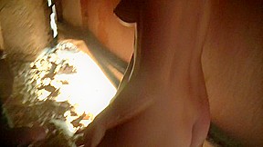 Jennifer in outdoor sex video with a couple fucking on a beach