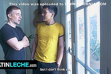 Jonas Matt - Cute Latino Amateur Drills His Step Felipes Tight White Asshole