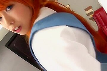 Juicy breasty Japanese Chika Arimura is fingering her tight cunt