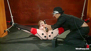 Katie Kox In Pussy Gets Her Big Tits Bound, Clamped, And Shocked