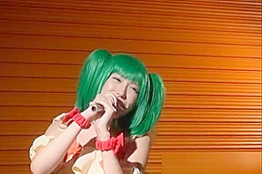 Kinky Japanese cosplay lover Chika Arimura makes a solo action
