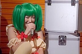 Kinky Japanese cosplay lover Chika Arimura makes a solo action
