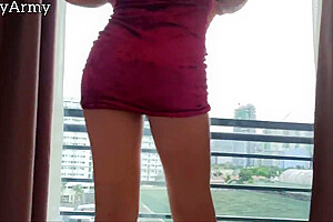 Ladyboy Enjoyed Playing With Her Dildo During Casting