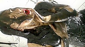 Latex outfit and slime