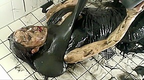 Latex outfit and slime