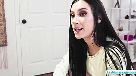 Lesbian College teens 18+ Jazmin And Lily Enjoys Massage An