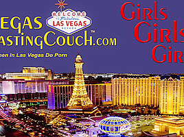 Lesbian Interracial Casting In Vegas - Kissing - Licking - Scissoring - Strapon Fucking