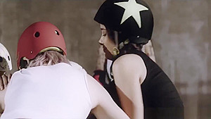 Lesbian teens 18+ in Fishnets Eat out Pussies