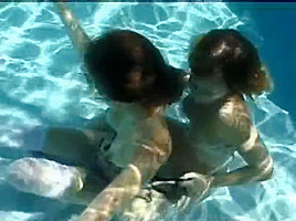 Lesbians in pool
