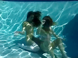 Lesbians in pool