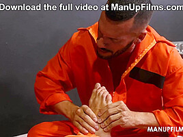 Licking my feet while I wank with Marco Lorenzo & Amone Bane at ManUpFilms