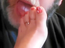 Licking my wife's toes