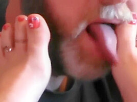 Licking my wife's toes